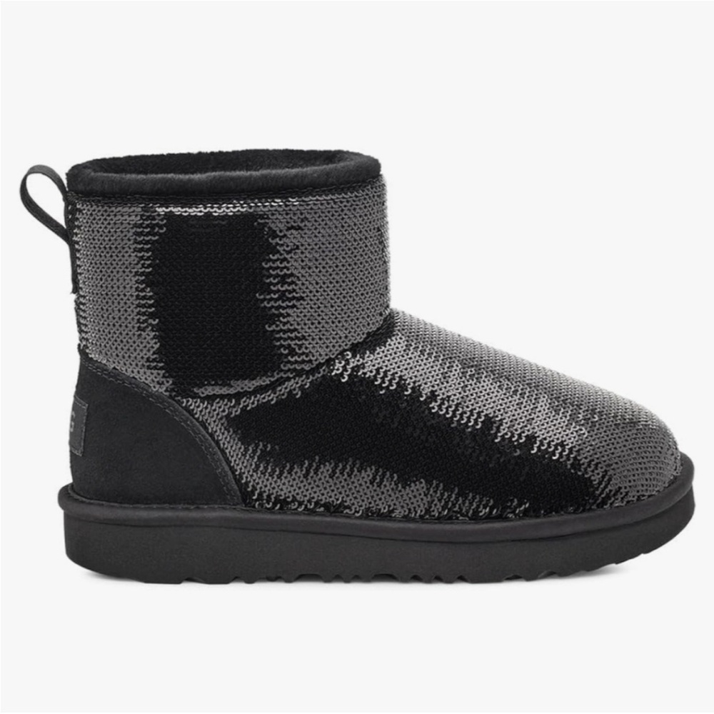 UGG Kids Black Sequin Boots